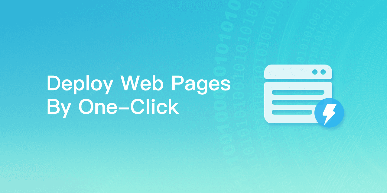 Deploy web pages by one-click